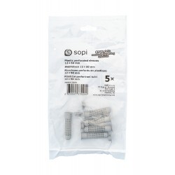 Pack Plastic perforated sleeves 12 x 50 mm 5 pcs/bag Pack Plastic perforated sleeves 12 x 50 mm 5 pcs/bag