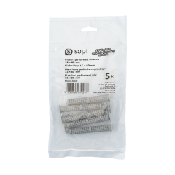 Pack Plastic perforated sleeves 12 x 80 mm 5 pcs/bag Pack Plastic perforated sleeves 12 x 80 mm 5 pcs/bag