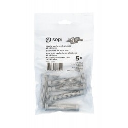 Pack Plastic perforated sleeves 16 x 85 mm 5 pcs/bag Pack Plastic perforated sleeves 16 x 85 mm 5 pcs/bag